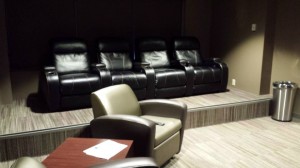 Comfortable Pilot Lounge with 70" TV, surround sound, NetFlix, DVD Player and more...
