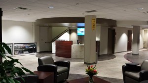 Comfortable modern lobby with open floor plan for you and your passengers.